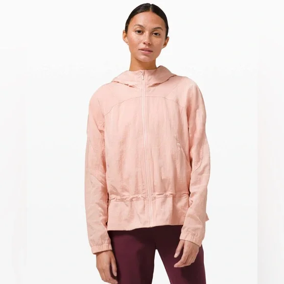 Lululemon Ready to Go Pink Mist Hooded Jacket NWOT size 8 - Picture 1 of 10